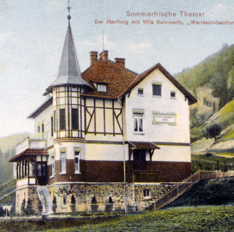 Der Iltenberg mit Villa Bennewitz "Werraschösschen"