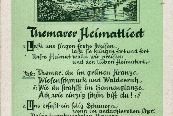 Hugo Walther, Oskar Stapf, Themarer Heimatlied, Postkarte