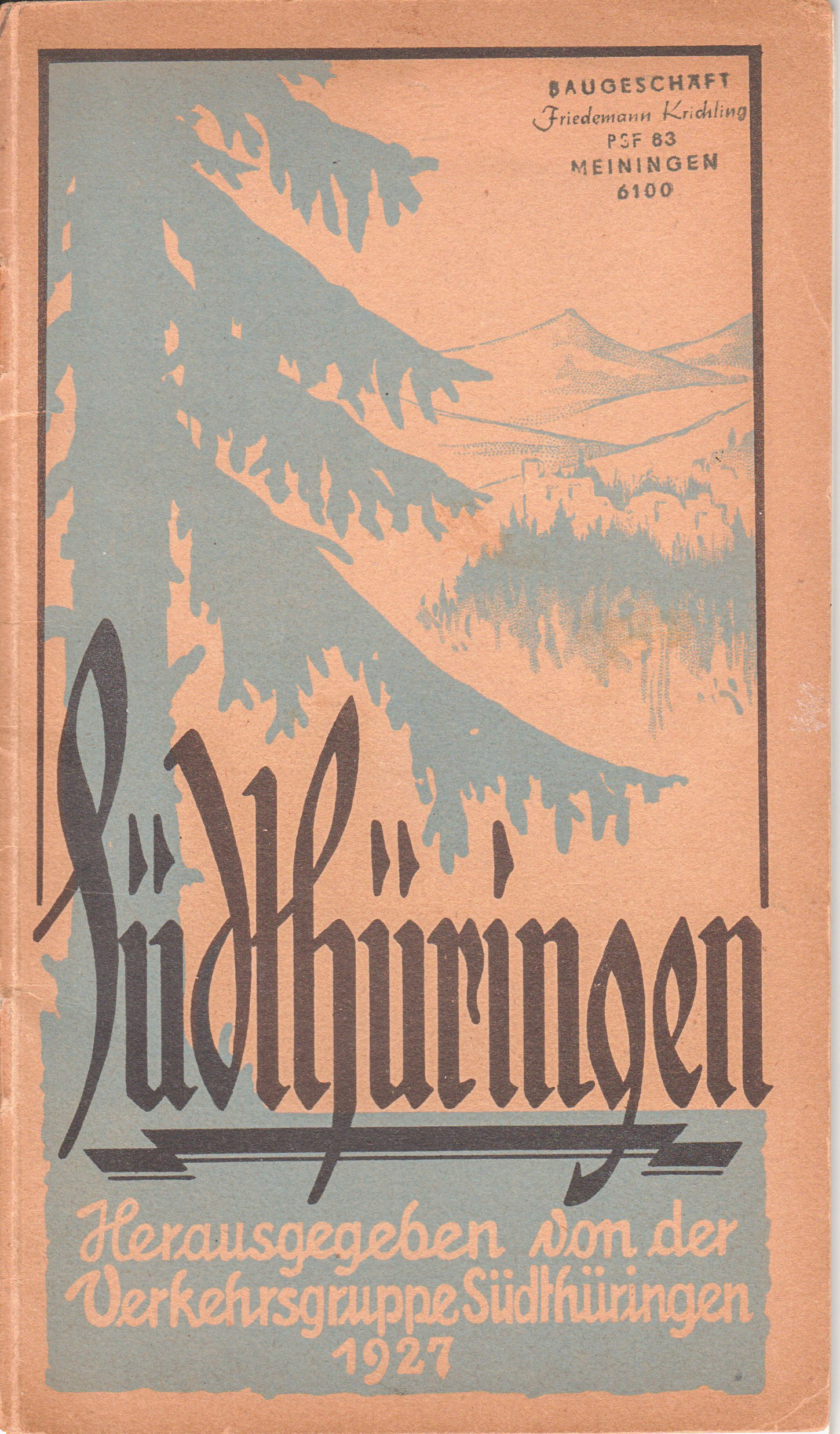 Südthüringen – Herausgegeben von der Verkehrsgruppe Südthüringen 1927