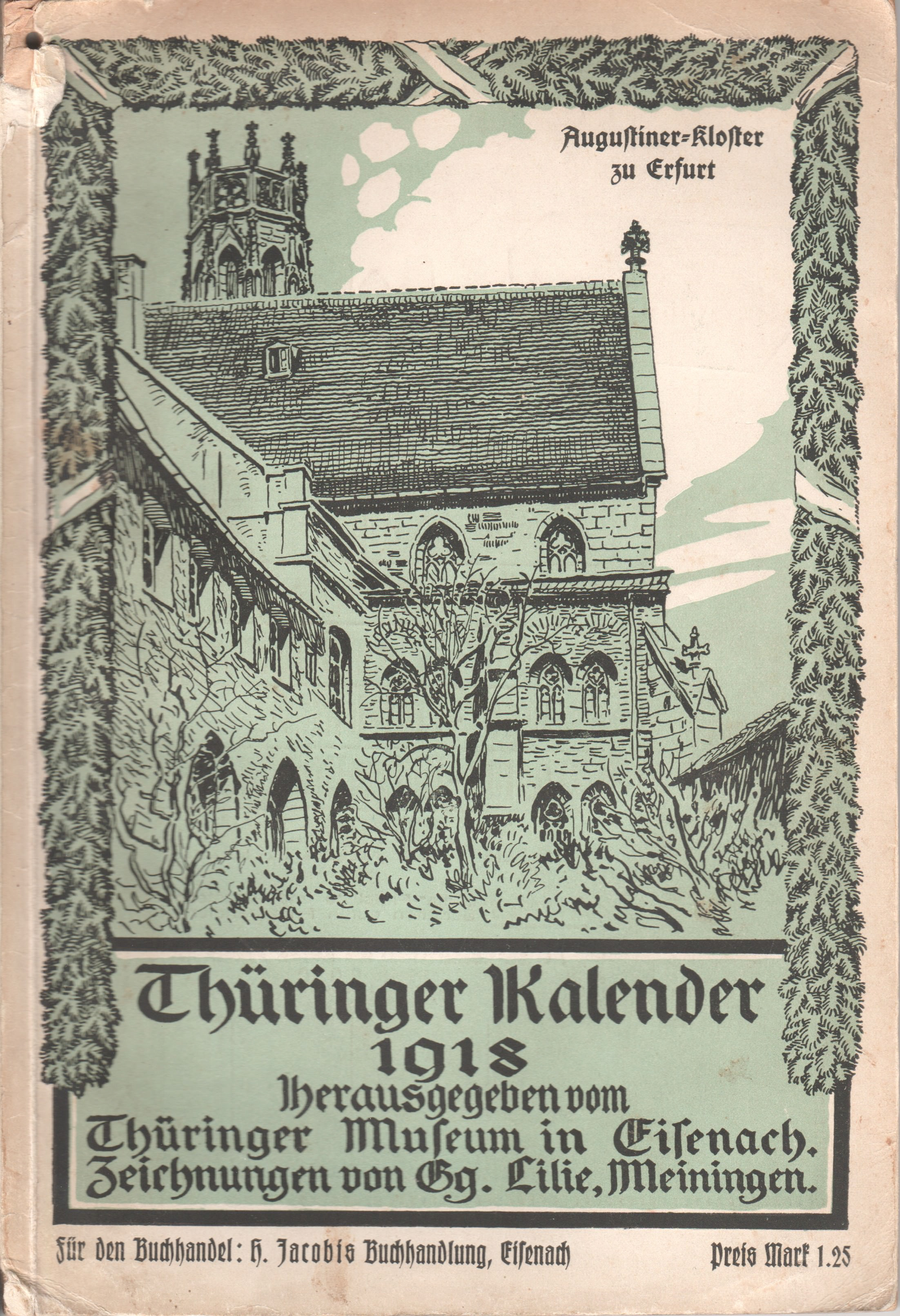 Historischer Thüringer Kalender von 1918